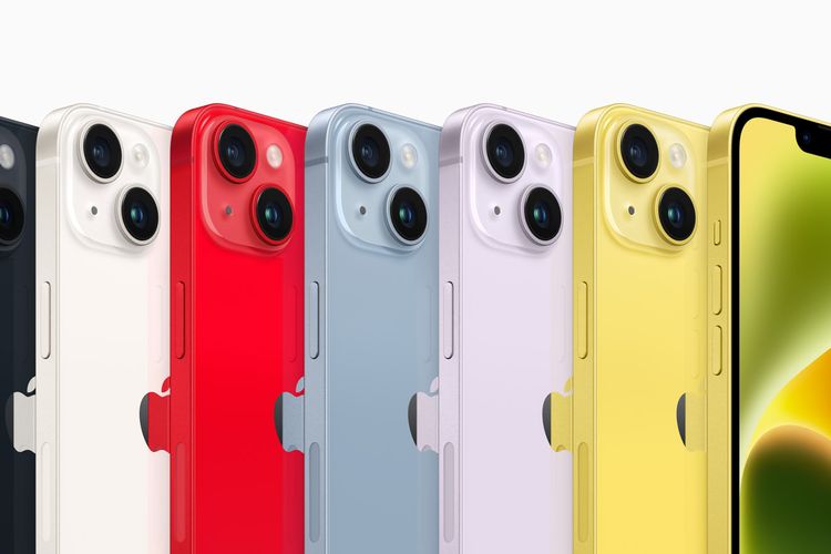 spring color iPhone 14 dan iPhone 14 Plus warna kuning.