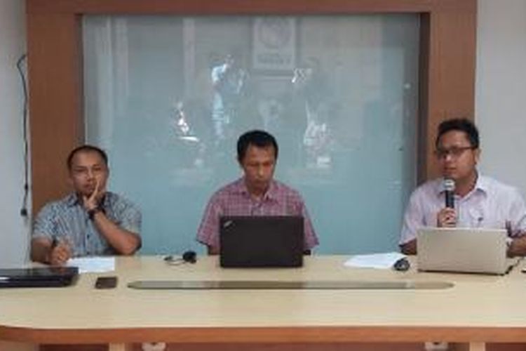 Konferensi pers Indonesia Corruption Watch (ICW) di Kantor ICW, Kalibata, Jakarta Selatan, Selasa (26/5/2015).