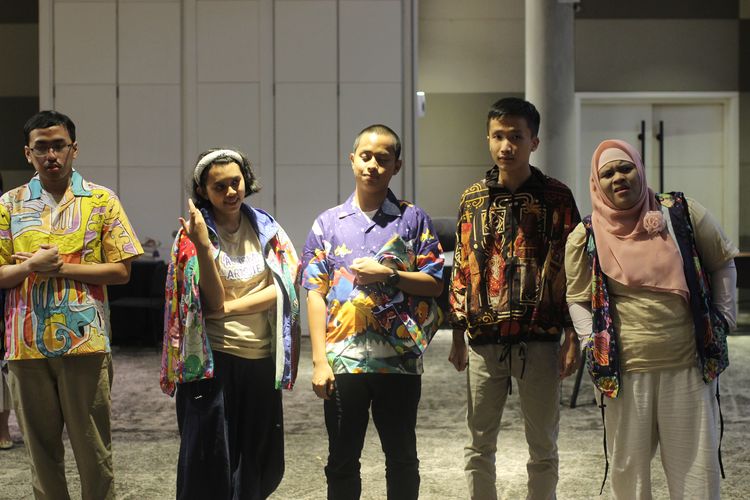 Kegiatan fashion show dalam acara Autism Day at Artotel di Artotel Thamrin Jakarta, Sabtu (13/5/2023).