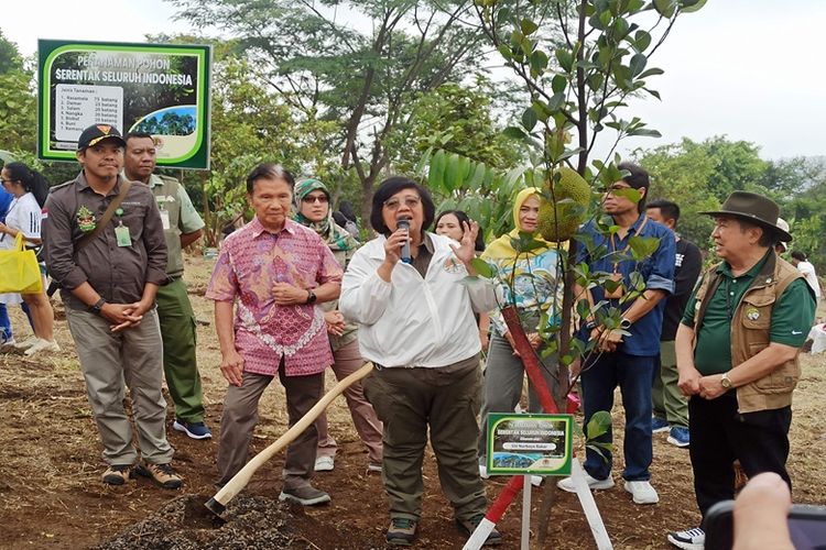 Kementerian LHK gelar kegiatan penanaman pohon serentak di seluruh wilayah Indonesia, Sabtu (30/12/2023).