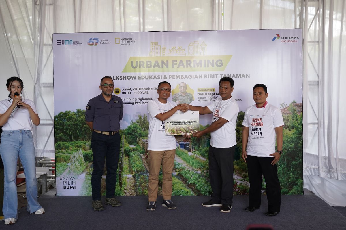 Dukung Ketahanan Pangan, PGN Gelar Edukasi Urban Farming dan Bagikan Bibit untuk Warga Gunungpati Semarang