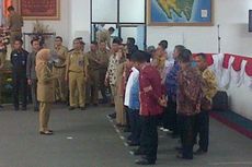 Jelang Pelantikan, Kepala Daerah di Lampung Berlatih Baris-berbaris