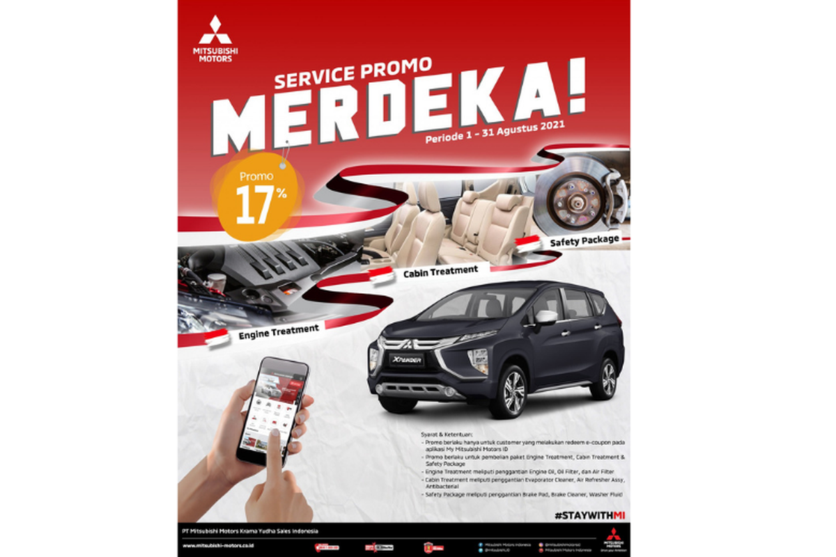 Service promo Paket Servis Merdeka dari Mitsubishi.