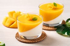 Resep Puding Mangga Sagu Mutiara, Pakai Santan Makin Creamy