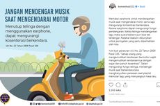 Bahaya Pakai Earphone Sambil Naik Motor, Bisa Terkenang Masa Lalu