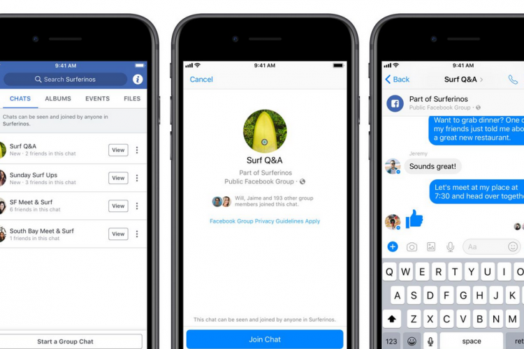 Facebook Group bisa akomodir chatting hingga 250 anggota.