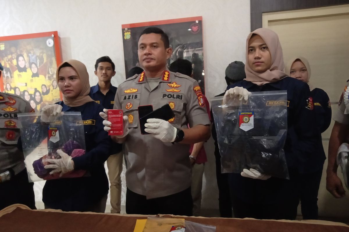 Polres Metro Depok lakukan rilis terkait korban anak hilang yang terjerat kasus prostitusi online, Selasa (28/1/2020)