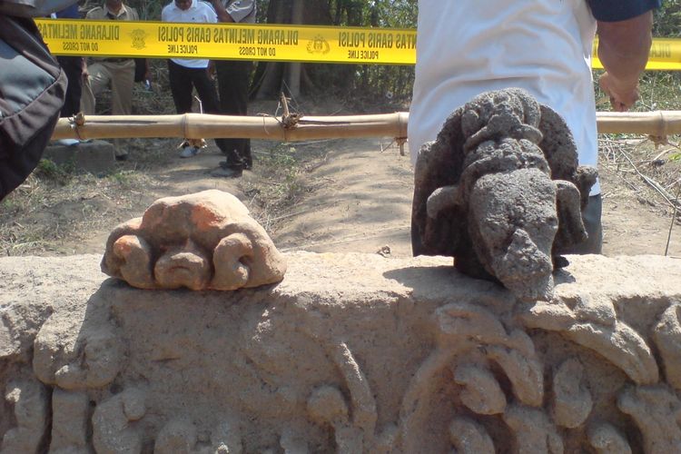 Penampakan fragmen arca Ganesha koleksi Museum Bhagawanta Bhari yang kini masih hilang usai kerusuhan yang pecah pada 30 Agustus 2025.