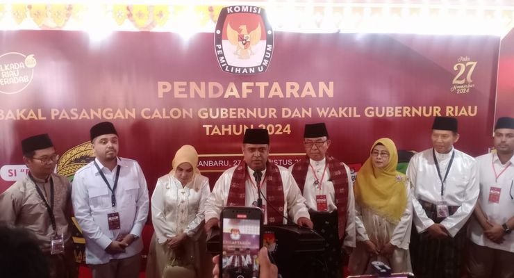 Nasir-Wardan Mendaftar Jadi Bakal Calon Gubernur Riau 