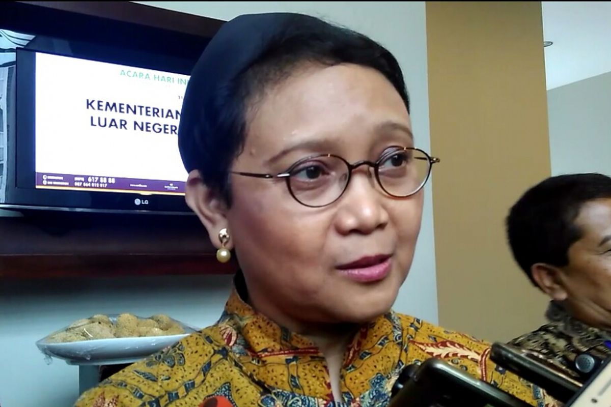 Menteri Luar Negeri, Retno Marsudi saat berada di Mataram, Jumat (31/3/2017)