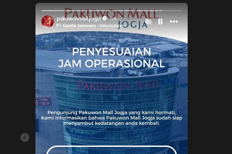 Pakuwon Mall Jogja tutup hari ini, Sabtu (30/8/2025) akibat demo ricuh pada Jumat (29/8/2025).