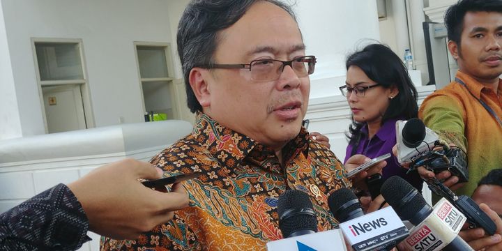 Kepala Badan Perencanaan dan Pembangunan Nasional Bambang Brodjonegoro di Istana, Senin (12/2/2018).