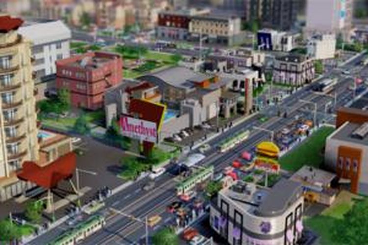 Screenshot game SimCity dari Electronic Arts