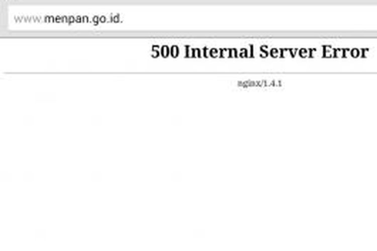 Website Menpan yang tidak bisa diakses para peserta CPNS Tenaga Harian Lepas.