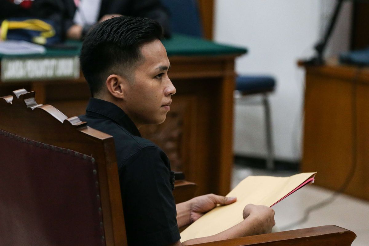 Terdakwa kasus pembunuhan berencana Brigadir Nofriansyah Yosua Hutabarat atau Brigadir J, Richard Eliezer menjalani sidang pembacaan pleidoi atau nota pembelaan di Pengadilan Negeri Jakarta Selatan, Jakarta, Rabu (25/1/2023).