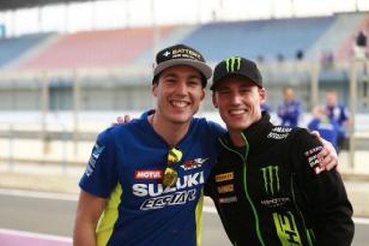 Pebalap MotoGP, Aleix Espargaro (kiri) dan Pol Espargaro.