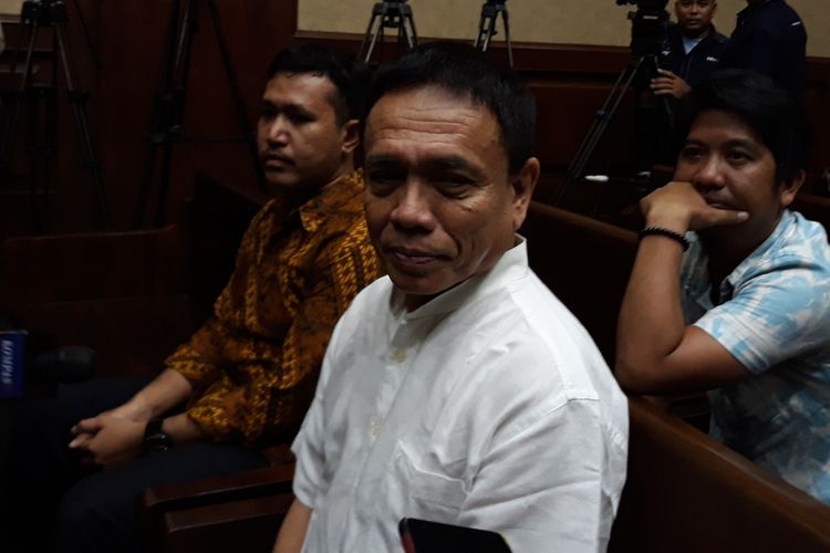 Gubernur Aceh Irwandi Yusuf di Pengadilan Tipikor Jakarta, Senin (26/11/2018).