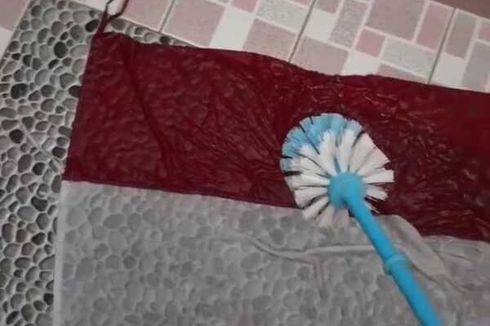 Viral, Video Bendera Merah Putih dan Sikat WC, Dibakar hingga Dimasak