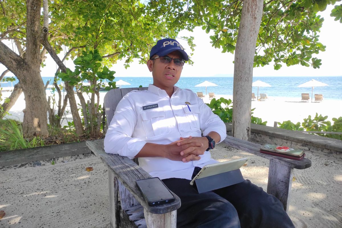 Kepala Dinas Kelautan dan Perikanan (DKP) Kepri Said Sudrajat Mazlan saat ditemui di Nikoi Resort, Pulau Nikoi, Bintan, Kepulauan Riau.