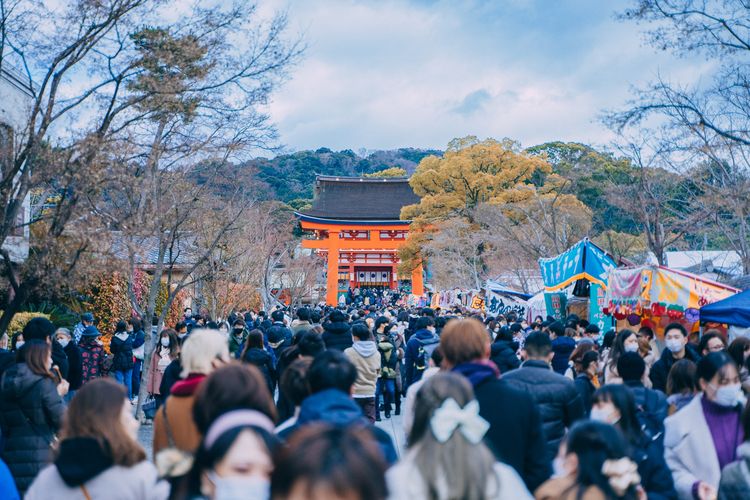 Ilustrasi Kyoto di Jepang.