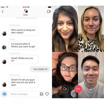 Fitur video chat di Instagram
