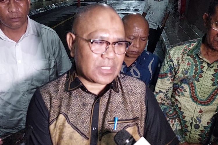 Pengacara eks Menteri Pertanian (Mentan) Syahrul Yasin Limpo (SYL), Djamaludin Koedoboen di Lobi Bareskrim, Mabes Polri, Jakarta, Rabu (29/11/2023) malam.