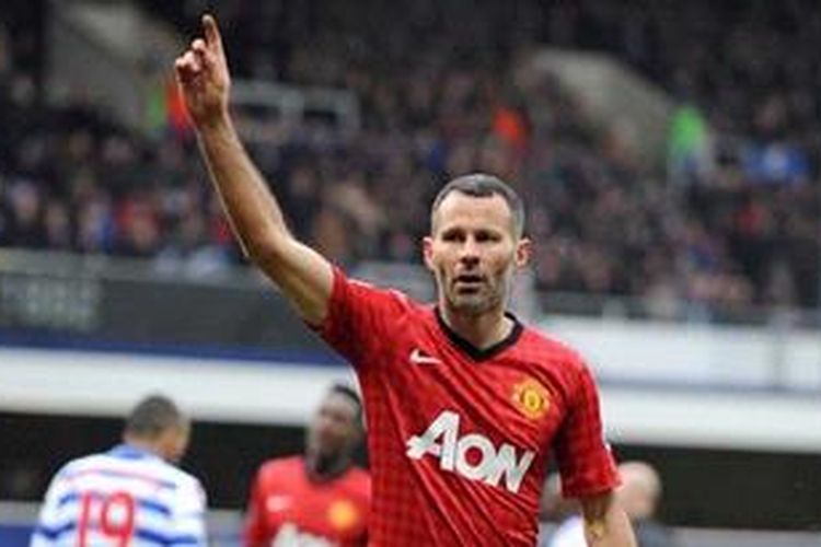 Gelandang Manchester United, Ryan Giggs.