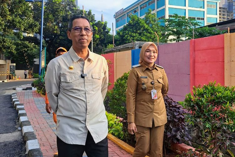 Pj Gubernur DKI Jakarta Heru Budi Hartono saat ditemui di kawasan Kuningan Timur, Jakarta Selatan, Senin (12/6/2023).