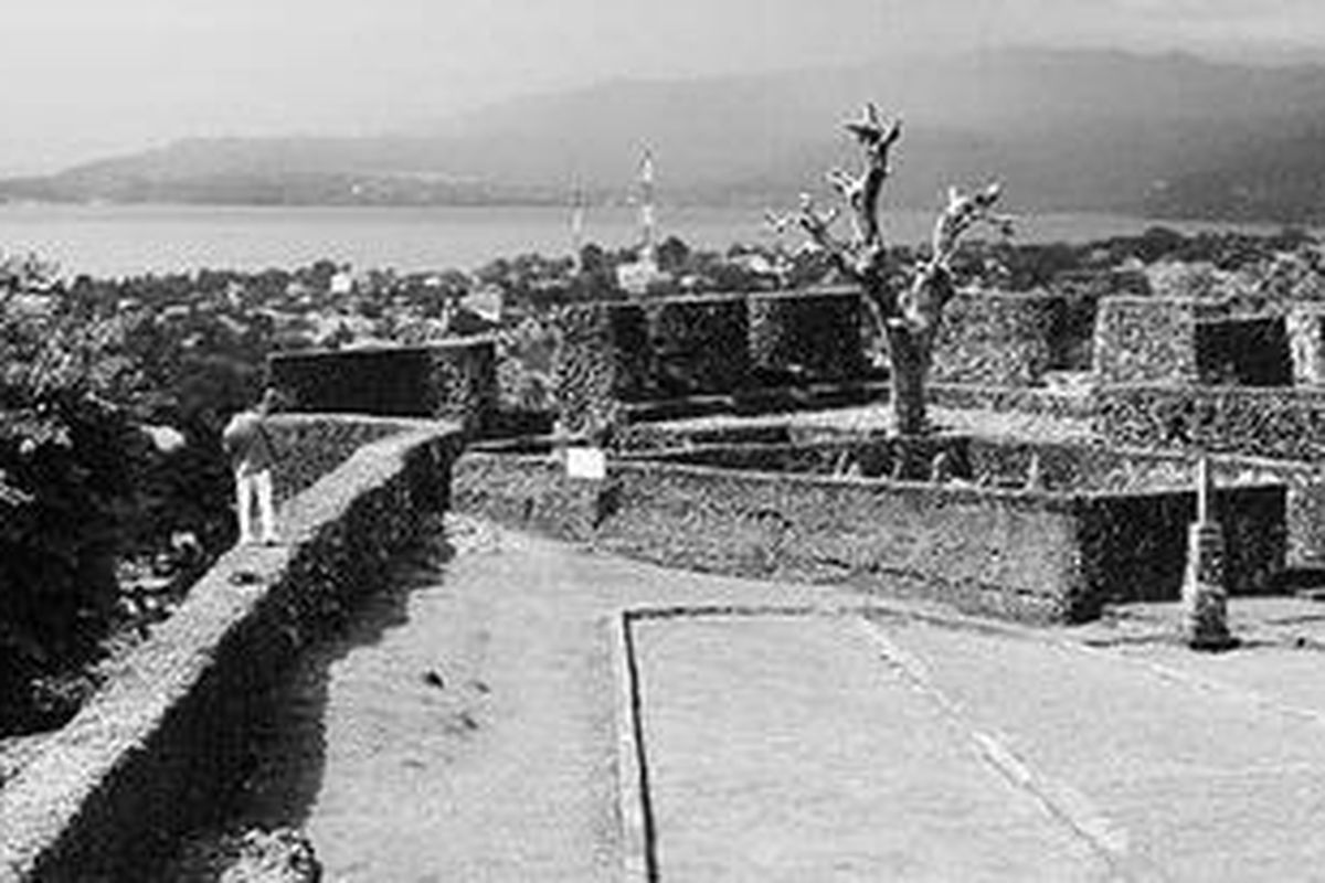 Bagian dalam Benteng Keraton Wolio, Kota Bau-Bau, di Pulau Buton, Provinsi Sulawesi Tenggara.  