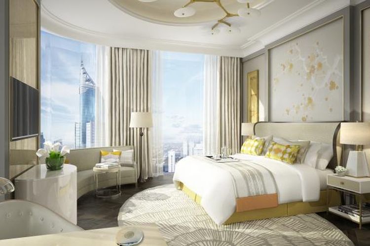 Tampilan visual kamar tidur The Residences at The St Regis Jakarta