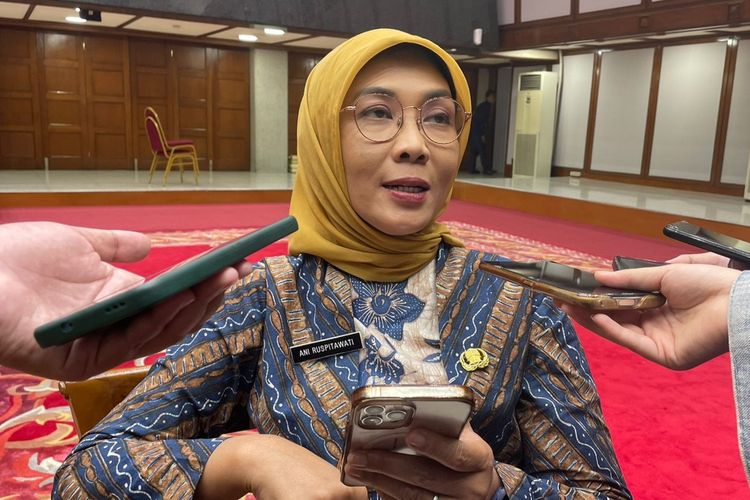 Kepala Dinas Kesehatan DKI Jakarta Ani Ruspitawati saat ditemui di Balai Kota DKI Jakarta, Kamis (21/12/2023).