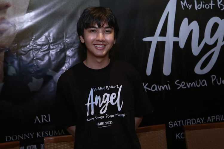 Ari Irham dalam jumpa pers Film Angel: Kami Semua Punya Mimpi di kawasan Tebet, Jakarta Selatan baru-baru ini. 