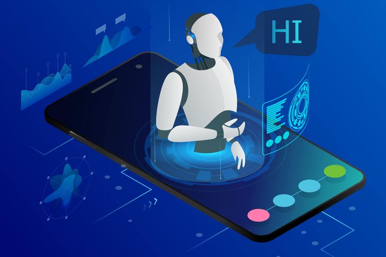 Ilustrasi kecerdasan buatan atau artificial intelligence (AI). 