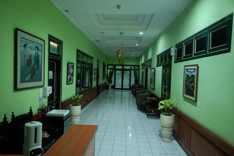 Nampak lobi ruang Wali Kota Yogyakarta. Pihak KPK menyegel ruangan wali kota Yogyakarta Kamis (2/6/2022) sore.