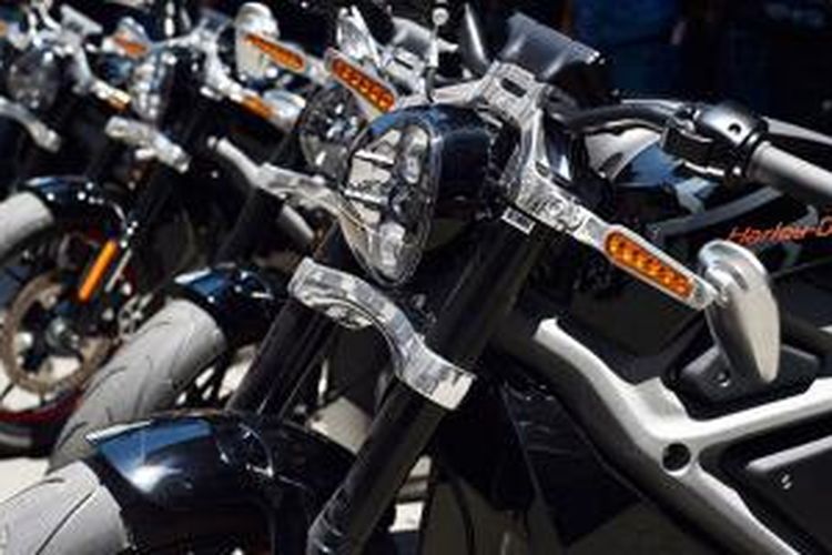 Harley-Davidson Livewire berderet sebelum di tes di New York, Amerika Serikat.