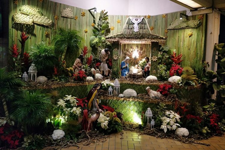 Dekorasi Natal Altar Gereja Sederhana