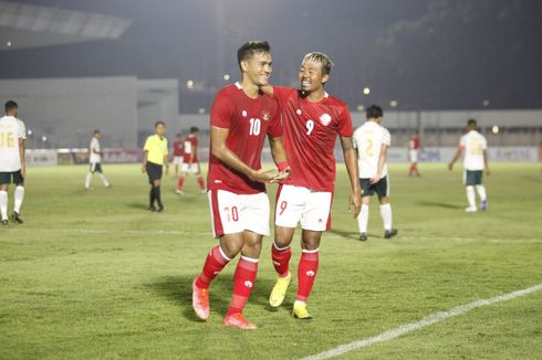 HT Timnas U23 Indonesia Vs Bali United, Tandukan Hari Yudo Bawa Garuda Muda Unggul
