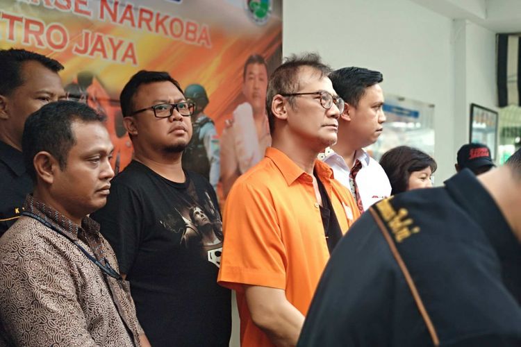 Artis Tio Pakusadewo di Mapolda Metro Jaya, Jumat (22/12/2017).