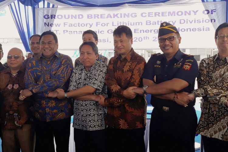 Ground Breaking Pabrik ke-4 PECGI di Cibitung, Bekasi, Jumat (20/7/2018)