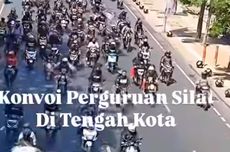 Anggota Perguruan Silat Konvoi di Tengah Kota Surabaya, 23 Orang Ditangkap