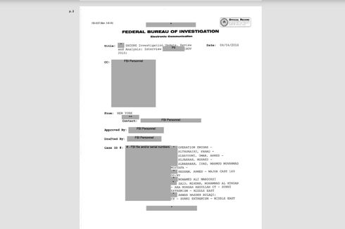 FBI Rilis Dokumen Rahasia Serangan 11 September 2001, Ini Isinya...