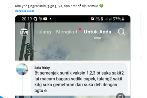 Tubuh Dikeluhkan Jadi Lebih Sering Sakit sejak Suntik Vaksin Covid-19, Benarkah Ada Hubungannya?