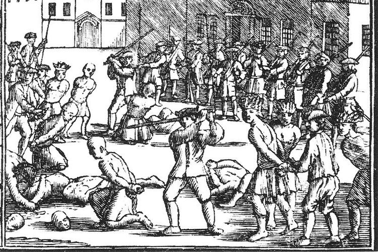 Ilustrasi Pembantaian Batavia pada 1740.