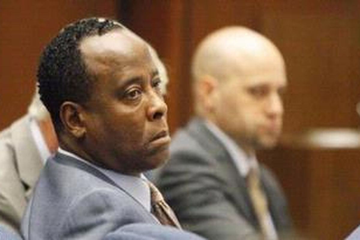 Dokter pribadi Conrad Murray dalam sidang di pengadilan Kamis (29/9/2011).
