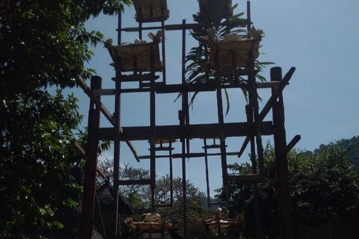 Ayunan Jantra di Desa Adat Tenganan Pegeringsingan, Kecamatan Manggis, Kabupaten Karangasem.
