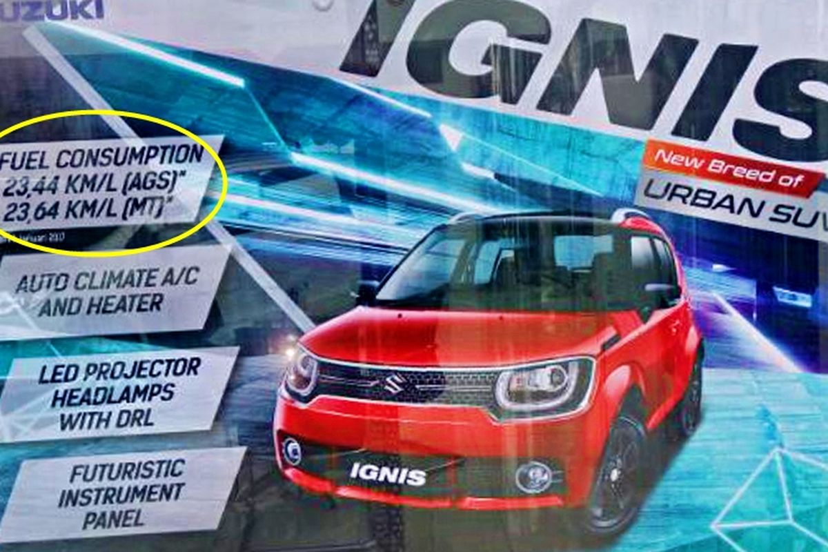 Klaim resmi hasil BBM Suzuki Ignis