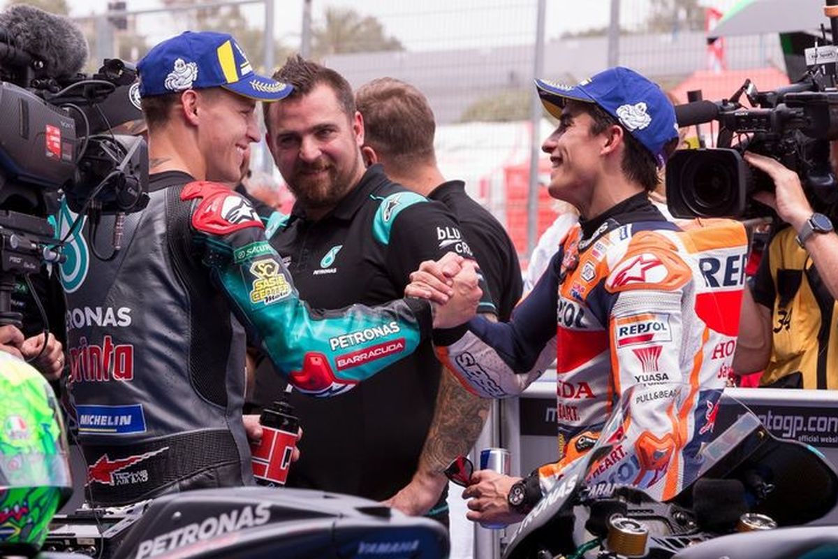 Fabio Quartararo dan Marc Marquez.