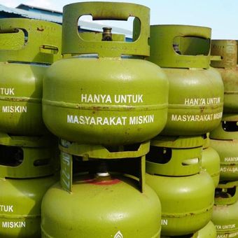 Ilustrasi harga elpiji 3 kg bersubsidi. 