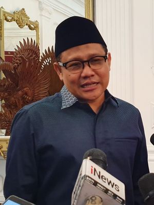 Ketua Umum PKB Muhaimin Iskandar di Istana Kepresidenan, Jakarta, Selasa (21/5/2019).