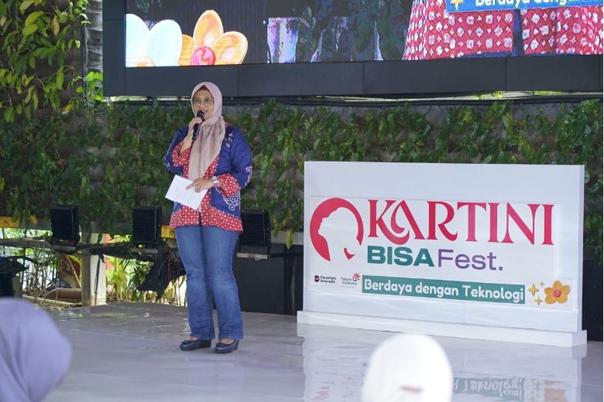 Direktur Utama Telkom Dian Siswarini turut hadir dan memberikan sambutan dalam agenda Kartini BISA Fest pada 20?24 April 2026 di Telkom Hub, Jakarta Selatan. 